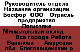 Руководитель отдела › Название организации ­ Босфор, ООО › Отрасль предприятия ­ Логистика › Минимальный оклад ­ 35 000 - Все города Работа » Вакансии   . Амурская обл.,Благовещенский р-н